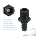 thumbnail image 5 of Uxcell 5/16" Barb OD 3/8NPT Male Thread Plastic Hose Fitting Hex Adapter Black 2 Count, 5 of 5