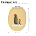 thumbnail image 5 of ZIATUBLE Gherkin Christmas Toilet Lid Seat Cover Oval Toilet Lid Covers Elongated Toilet Seat Covers for Bathroom Machine Washable Seat Covers Universal for Most Toilet Bowl Lids, 5 of 6
