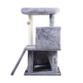thumbnail image 2 of Resenkos Cat Tree,Kitten Condo Scratching Posts Kitty Play House, Multi-Level Cat Condo, Double-layer cat Tree with cat house and ladder - light gray, 2 of 15
