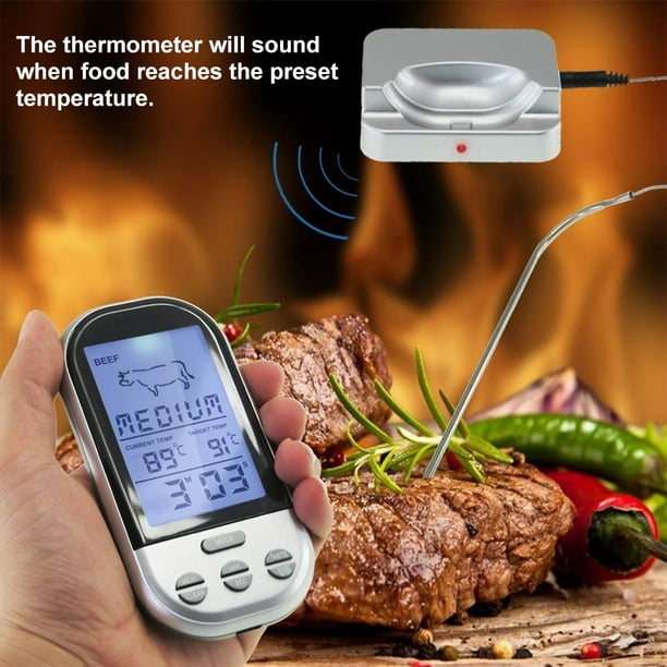 Thermomètre à Viande Numérique Thermomètre Alimentaire à Distance