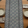 thumbnail image 5 of Table Runners 90 Inches Long Dress Scarves, Blue Boho Farmhouse Coffee/Dining/Kitchen Table Runner for Living Room, Vintage Ethnic Tribe Abstract Art Floral 13x90 Inch, 5 of 9