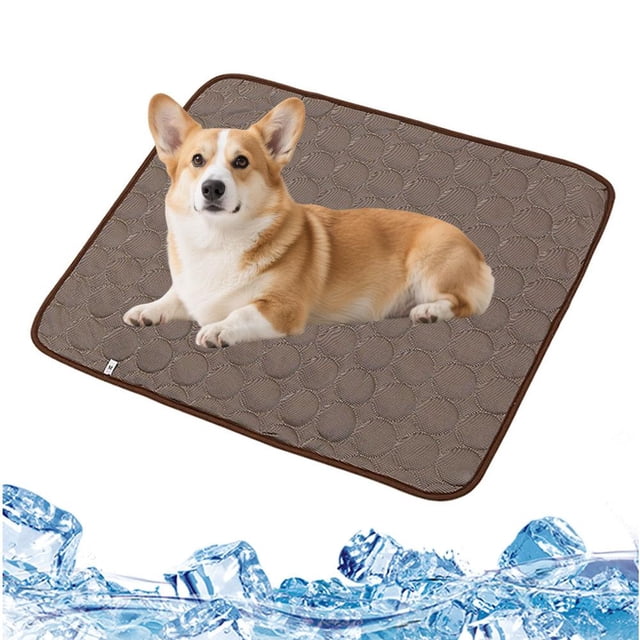 Dog Cooling Mat Ice Silk, Self Cooling Pet Pad for Dogs & Cats, Breathable Washable Crate Bed, Portable Non-Toxic Summer Cooling Mat