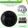 thumbnail image 4 of 10 Pcs Round Plastic Appetizer Tray with Lid Divided Serving Tray, Disposable Food Storage Containers, Plastic Tray Storage, Kids Snack, Fruit Platter Vegetable Trays for Party and Buffet, 4 of 4