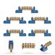 thumbnail image 5 of 5 barras colectoras de terminales, bloque de terminales de 6 posiciones, terminal de tornillo de cable de latón, 5 of 8