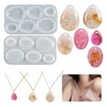 thumbnail image 3 of Milue Resin Jewelry Mold Silicone Keychain Mold Oval Mold for DIY Neckalce Pendant, 3 of 15