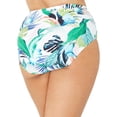 thumbnail image 2 of La Blanca Womens Plus Tropical Print High Waist Swim Bottom Separates White 22W, 2 of 2