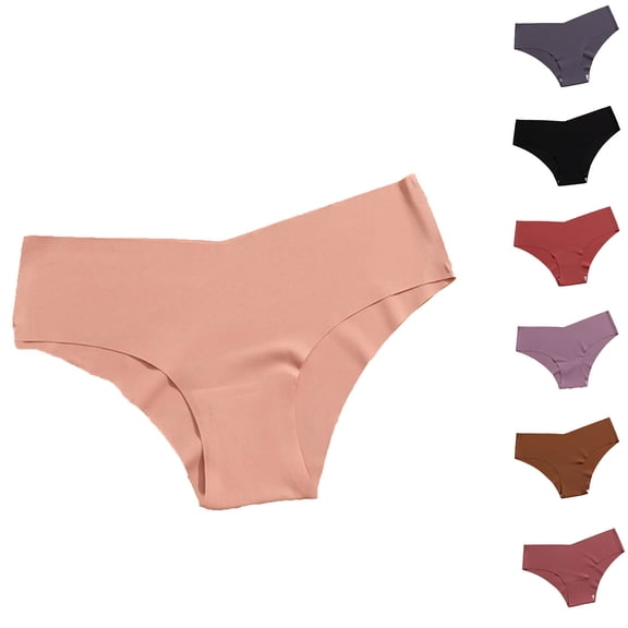 Swuxness Women's Seamless Cheeky Briefs Fashion Mid Waisted Elastic Soft Breathable Comfortable Daily Wear Soft Strench Panties