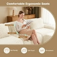 thumbnail image 3 of Alvantor 82" Cloud Modular Sectional Sofa Loveseat Deep Seat Flannelette Boneless Couch for Living Room Bedroom Cream, 3 of 11