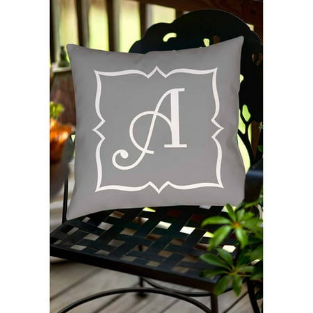 Thumbprintz Silver Script Ii Monogram Decorative Pillows Walmart