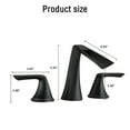 thumbnail image 7 of Proox Three-Holes Double handles Widespread Waterfall Bathroom Sink Faucet, 7 of 7