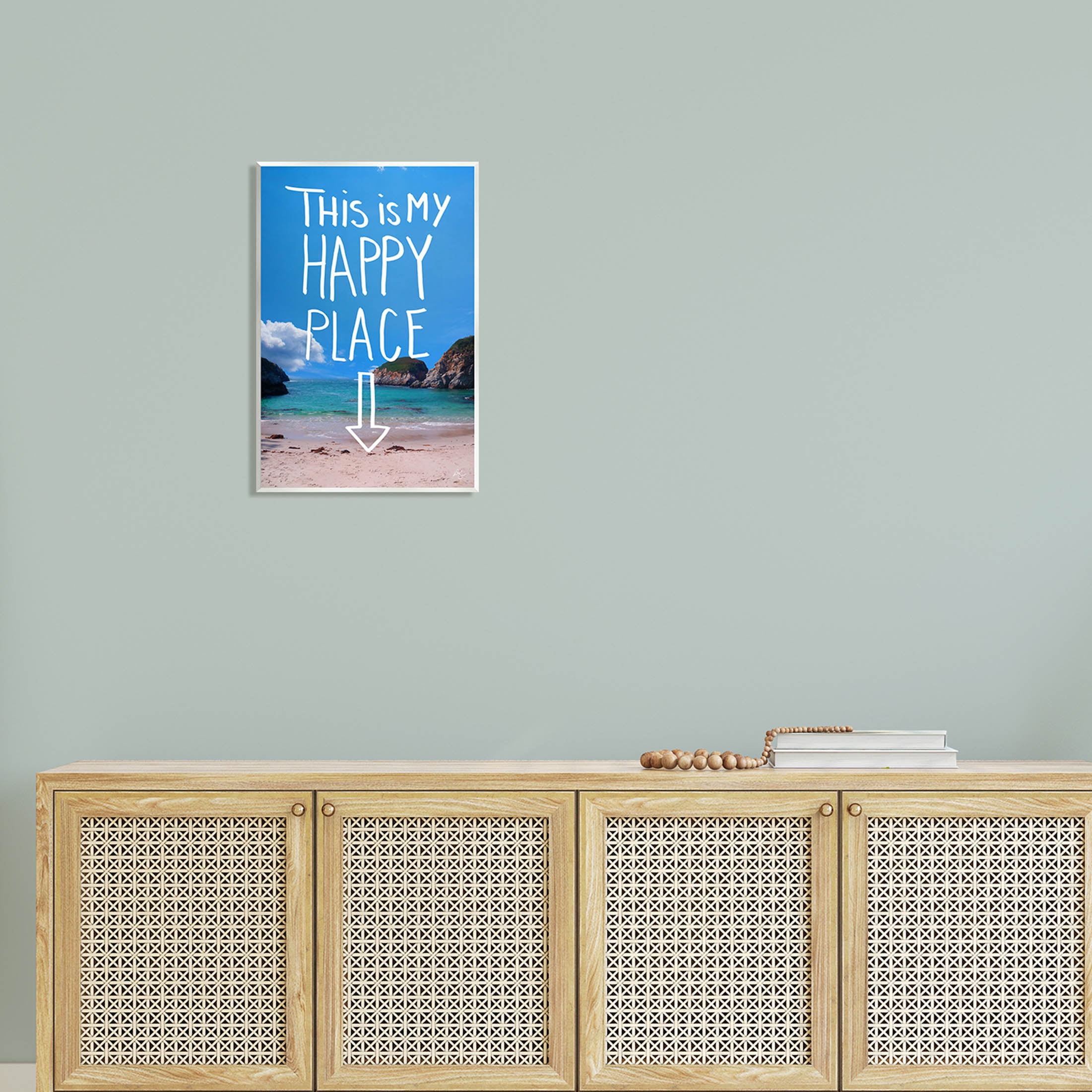 Stupell Industries My Happy Place Summer Beach Graphic Art Unframed Art Print Wall Art, Design by K. Kaufman
