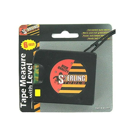 

Bulk Buys AC027-96 6 Feet Black Glass Metal Plastic Liquid Level with Tape Measure - Pack of 96