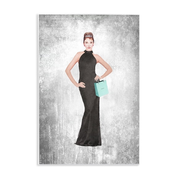 Stupell Industries Art Deco Audrey with Blue Bag Wall Plaque Art, 13 x 19, by Amanda Greenwood