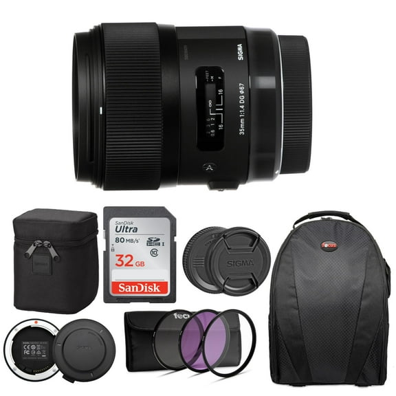 Sigma 35mm f14 DG HSM ART Lens for Nikon F with USB Dock Bundle