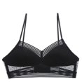 thumbnail image 1 of Sujetador de realce cómodo con espalda baja Sujetador tipo bralette de encaje Malla de lunares Ultra fino, 1 of 4