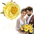 thumbnail image 2 of Valentine'S Day Yellow Peony Flower Heads， Peony Flower Head Artificial Peony Flower Bouquet Is Used for Flower Arrangement Diy Wedding Bride'S Bouquet Table Center Decoration Wreath Household, 2 of 9