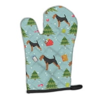 Christmas Airedale Terrier Oven Mitt