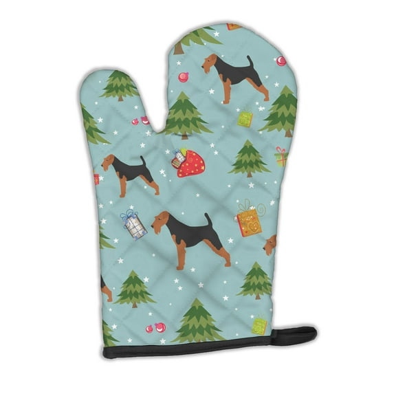 Christmas Airedale Terrier Oven Mitt