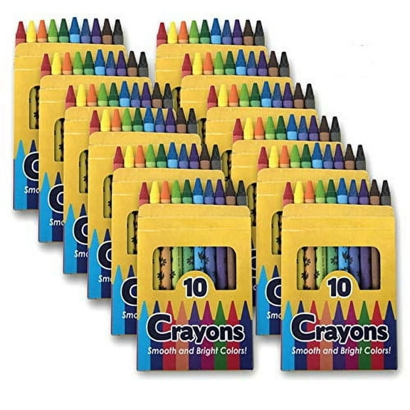 Trailmaker Smooth and Bright Colors Wax Coloring Crayons (10 Count), 12-Pack Set