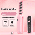 thumbnail image 2 of Foldable Wireless Hair Straightener & Curler - 9-Level Adjustable Temperature, Portable Charging, Ideal for Home Styling,1 * Foldable Wireless Hair Straightener, 2 of 7