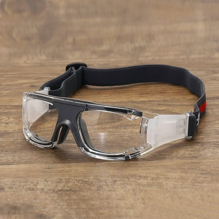 Basketball Soccer Football Sports Eyewear Goggles,Outdoor Soccer Racketball Training Safety Eyewear for Adults Youth (Transparent frame gray cover)