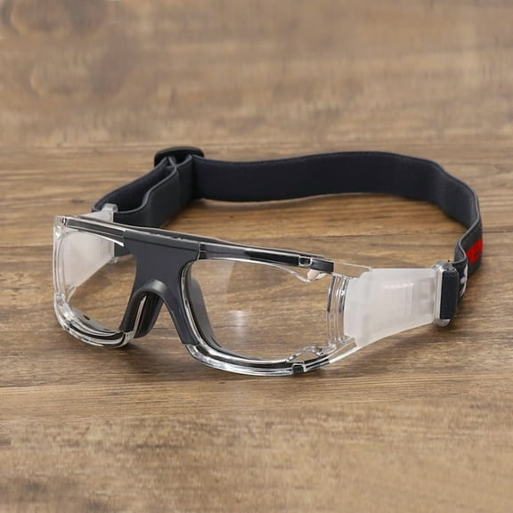 Basketball Soccer Football Sports Eyewear Goggles,Outdoor Soccer Racketball Training Safety Eyewear for Adults Youth (Transparent frame gray cover)