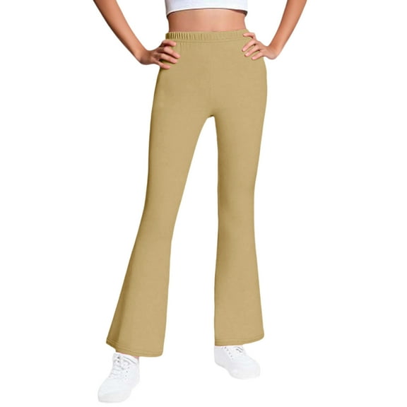 FAIWAD Girls Flare Leggings Fleece Lined High Waist Bell Bottom Pants Fall Winter Warm Workout Activewear