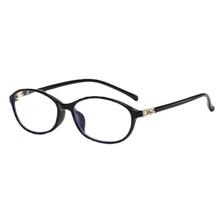 Men Women Rhinestone Frame Shiny Eye Protection Reading Glasses Anti-Blue Light Ultra Light Glasses BLACK STRENGTH 300