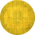 thumbnail image 1 of Ahgly Company Indoor Round Persian Yellow Traditional Area Rugs, 7' Round, 1 of 4