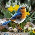 thumbnail image 7 of Lypsnake Little Blue Bird Decorative Floor Insert, Realistic Robin Bird Yard Art Stake, Weatherproof Resin Ornament for Outdoor Lawn Flower Bed Patio and Garden Path, 7 of 7