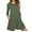Green, variant on UTTOASFAY Womens Tops,Ladies Fashion Casual Long Sleeve Pure Color Loose T-Shirt Dress with Pockets