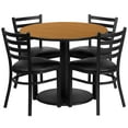 thumbnail image 2 of Emma + Oliver Base & 5 Piece Adult Traditional Assembled Dining Table with Chair, Black, 2 of 3