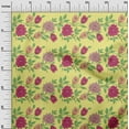 thumbnail image 2 of oneOone Viscose Jersey Yellow Fabric Leaves & Flowers Floral Fabric For Sewing Printed Craft Fabric By The Yard 60 Inch Wide, 2 of 5