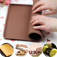 thumbnail image 2 of Injueey Forma Rectangular Silicona Pastel Suizo Estera Molde de Sushi Pizza Pan para hornear Rodillo de Herramientas y accesorios para hornear Café Injueey JJ14469-01, 2 of 6