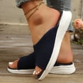 thumbnail image 4 of Willtoo Women's Orthopedic Sandals Wide Width Wedge Casual Summer Sandals Flats Comfortable Orthopedic Slipper, 4 of 6