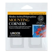 POLYPROPYLENE MOUNTING 1one-quarter inch CORNERS CLEAR SLIMLINE by Lineco - Box of 72