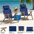 thumbnail image 5 of Lavish Home Weather-Resistant Folding Beach Chair with Carry Straps (Blue), 5 of 10
