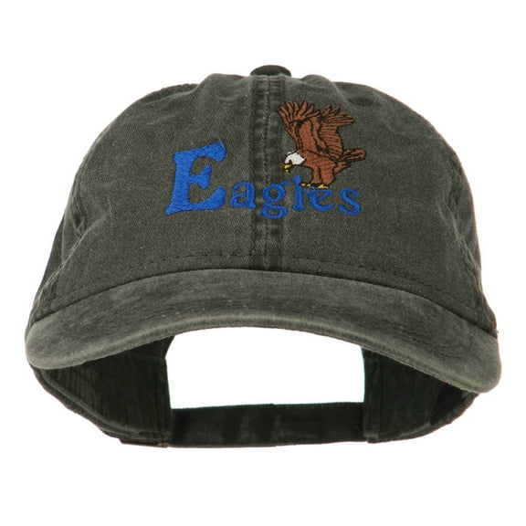 Blue Eagles Embroidered Washed Cap - Black OSFM
