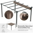 thumbnail image 4 of Aoodor Replacement  Outdoor Pergola Canopy - Retractable Sun Shade for 10 x 10 ft Pergola, 4 of 8