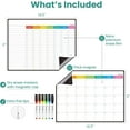 thumbnail image 2 of Magnetic Dry Erase Chore Chart, Monthly Calendar Set - 14.5"x11" Monthly Calendar, Chore Board for Fridge - 6 Extra Fine Point Markers Included - Shipped Flat, 2 of 7