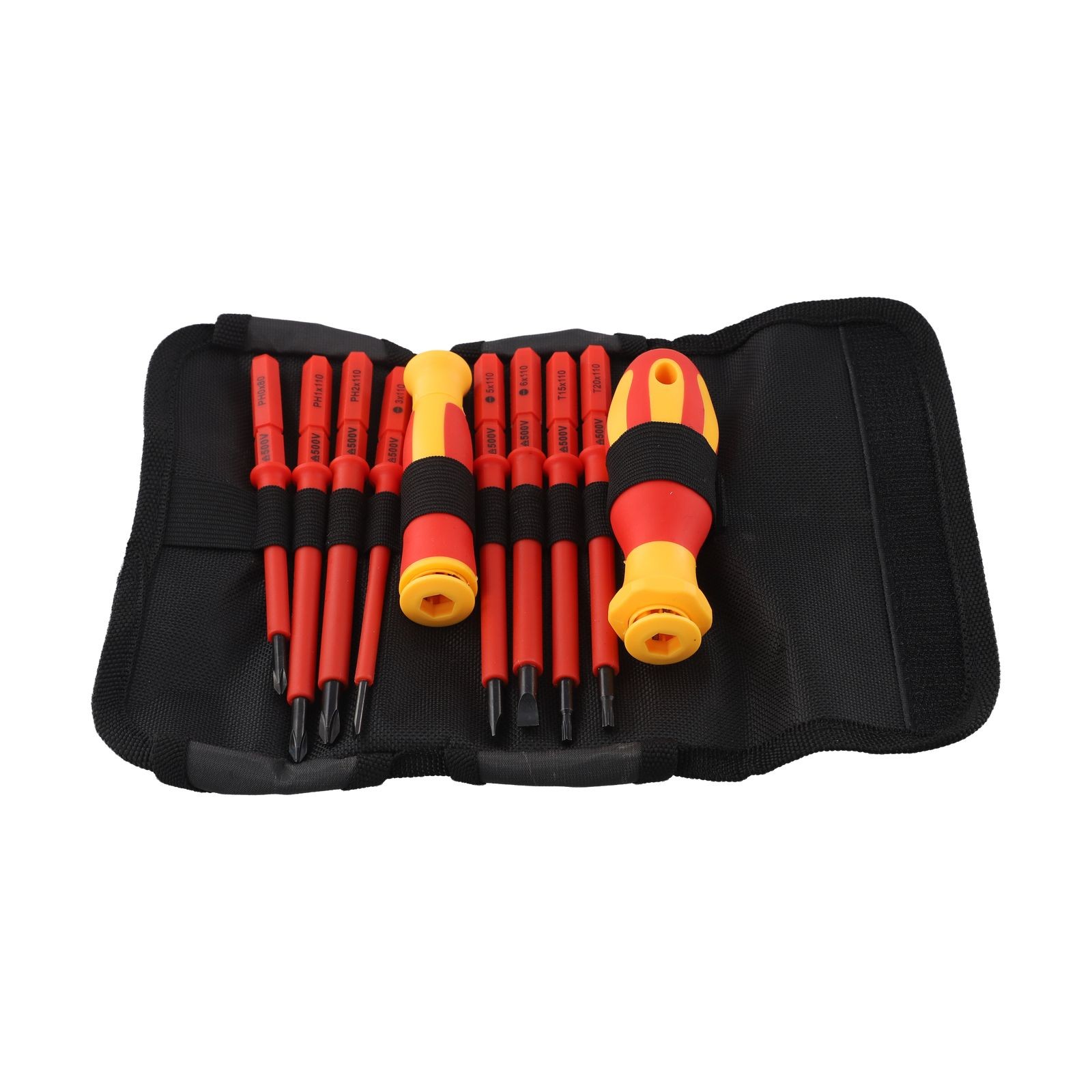 yaaqii 10-Piece Insulated Screwdriver Set | 500V Safety & Interchangeable Tips for DIY