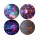 thumbnail image 1 of wonima11 Universal Collapsible Phone Grip & Stand Holder - 360° Rotating Foldable Sticker Mount for iPhone Android Smartphones Tablets 4 Pack - Purple Blue Nebule Starry Sky Glowing Galaxy, 1 of 1