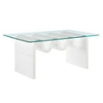 thumbnail image 2 of Modway Ondine Glass Top Coffee Table in White, 2 of 10
