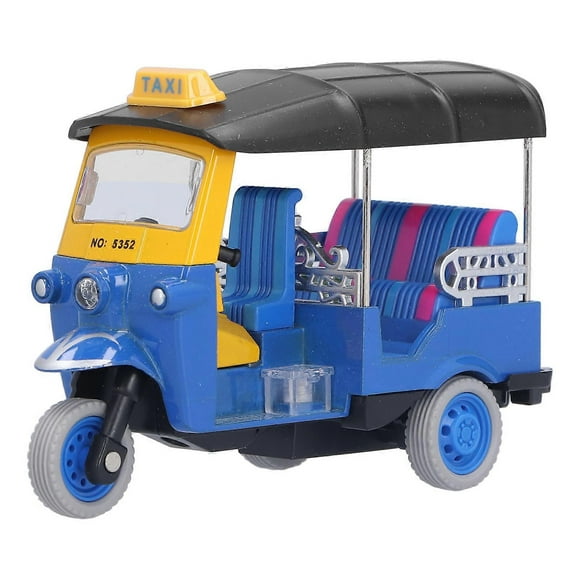 Thai Pull Back Tricycle Simulation Alloy Tuk-Tuk Car Model Kids Toy Blue