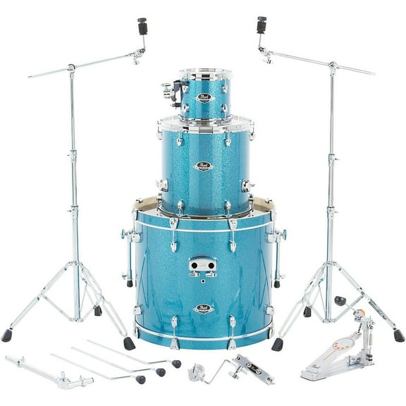 Pearl Export Double Bass Add-on Pack Aqua Blue Glitter