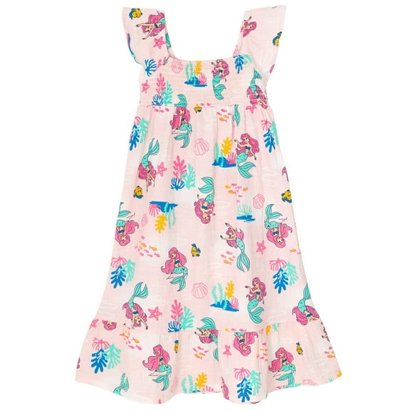 Disney Princess Ariel Little Mermaid Smocked Dress Toddler to Big Kid