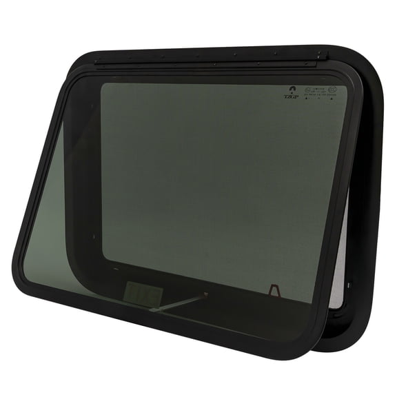 RV Window Replacement, Push Out Exit Window, Black Tempered Tinted Glass, for RVs, Trailers, Pickup Trucks, Conversion Vans,30" W x 22" H