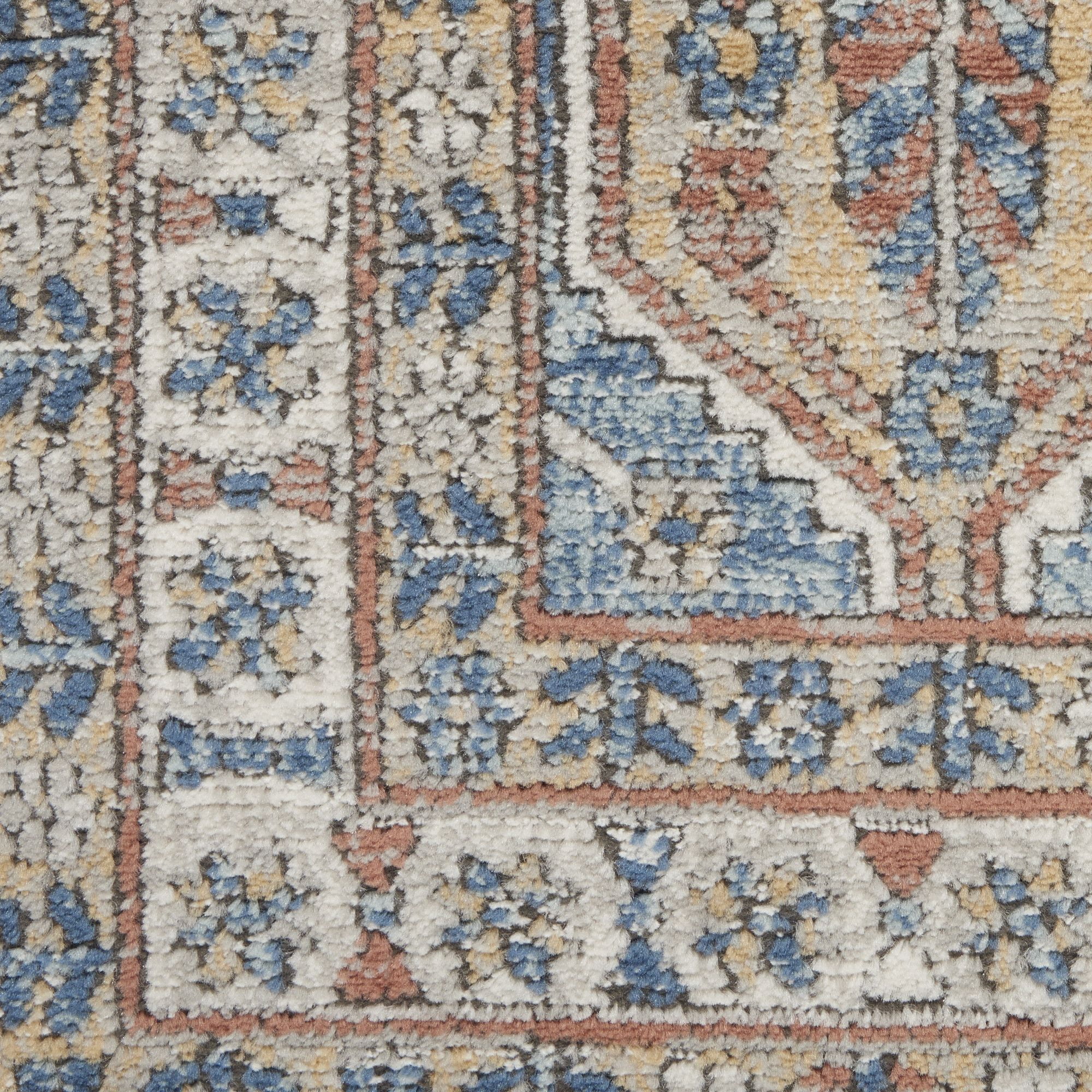 Nourison Concerto Modern Blue/Multi 3'9" x 5'9" Area Rug, (4x6)