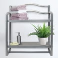 thumbnail image 3 of 2-Tier Metal Wall Mount Bathroom Shelf, Silver Towel Bar and Storage Rack for Laundry Room, 3 of 7