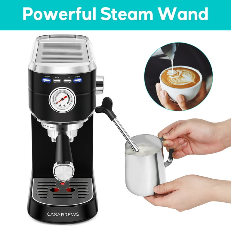 20 Bar Semi Automatic Powder Coffee Machine,with Milk Steam Frother Wand,  for Espresso, Cappuccino, Mocha and Latte - AliExpress